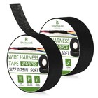 2 Rolls Fabric Electrical Tape 3 4 Inch X 50ft Wire Loom Tape  High Temp Wire Ca