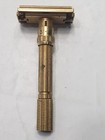 Vintage Gillette Aristocrat Gold Plated Slim Adjustable Dial Safety Razor