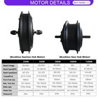 E-bike 250w- 2000w 36v 48v Front  Rear Hub Motor Electric Bicycle Conversion Kit