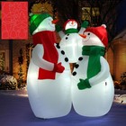 6ft Christmas Inflatable Snowmen Family Led Lighted Blow-up Lawn Yard Decoration