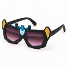 Kids Robot Sunglasses Yellow Geometric Frame Gradient Lenses For Boys And Girls