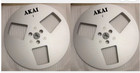 1 Pair Silver Akai 7  X 1 4  Alum Take-up Reel For Reel-to-reel Tape Recorders  