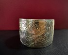 Pacific Northwest Coast Rare Silver Cuff Orca Bracelet Signed