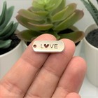 4  20 Or 50 Pcs Antique Silver Love Tag Charms  Word Charm - Us Seller - As156