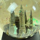 Nyc New York City Skyline Musical Snow Globe Saks Fifth Avenue Statue Of Liberty