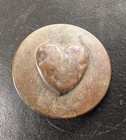 Antique Horse Bridle Rosette Civil War Era Heart Calvary Brass