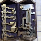 Antique 1889 Singer Sewing Machine Oak Puzzle Box   Attachments