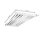 Metalux High Bay Light Fixture 4  6-lamp T8-fluorescent Wide Spectrum Reflector