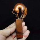 4 Inch Japanese Boxwood Hand Carved Horse Statue Old Desk Decoration Collectable