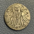 1883 Seated Dime Love Token     Engraved Charm     Original Deep Dark Toned
