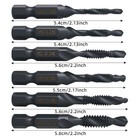 6 Pcs Drill Taps  3-in-1 Drill Tap Set For Hole Drilling  Tapping  Deburring