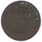 1813 Nova Scotia Half Penny Token Ns-21a1 - F vf - Lot 13434