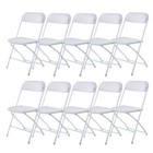20 Pcs Plastic Folding Chairs Commercial Event Wedding Party Meeting Office Seat