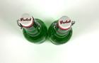 Vintage Grolsch Green Embossed Beer Bottles  16 Oz  Swing Top Empty Lot Of 2