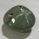 Vintage Celadon Glaze Calligraphy Water Dropper Bird Round Ceramic