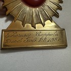Antique Sacred Heart Casket Plaque     1950