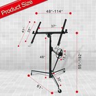 16ft Drywall Lift Plasterboard Panel Rolling Lifter Lockable 150lbs Black