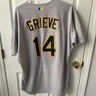 2000 Ben Grieve Oakland Athletics Game Worn Used Jersey With A   s Century Patch