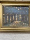 The Masterpiece Collection Reproduction On Canvas    starry Night Over The Rhone   
