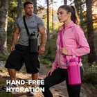64 Oz Insulated Water Bottle For Sports  2-in-1 Straw   Spout Lid  Leakproof
