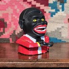 Vintage Jolly Bank New In Box Hand Painted Cast Iron Mechanical Bank Collectible