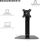 Vivo Pneumatic Free Standing Single Monitor Desk Stand  Stand-v001v  Up To 32in