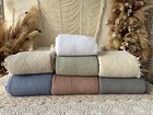 Organic Cotton Muslin Blanket  Cotton Muslin Bedcover  Boho Throw Blanket