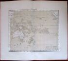 Oceania Australia Polynesia New Zealand 1874 Flemming Detailed Old Map 