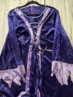 Women   s Size Large Halloween Funny Fashion Medieval Purple Velour Costume Dress