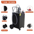 50 Gallon Gas Caddy Fuel Diesel Transfer Tank  wheels Portable Gas Storage Tank