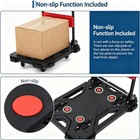 Folding Hand Truck  330 Lbs Heavy Duty Utility Moving Dolly Cart With 4 Wheels