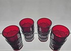 Avon Cape Cod Ruby Red Collection Set Of 4 Water Glasses 