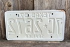1957 Vintage Antique Texas Trailer License Plate  Unrestored 7c 2672