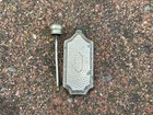 Vintage Hammered Sterling Silver Miniature Flask Snuff Scent   Perfume Bottle