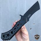 12  Giant Tactical Assisted Open Pocket Knife Cleaver Razor Folding Blade Black