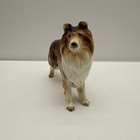 Vintage 1960 s Japan Ceramic Standing Glossy Glazed Collie Dog Figurine 7   x5   