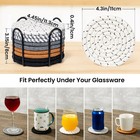 Craftizon 10 Pcs Drink Coasters With Holder  5 Colors Absorbent Coasters For    