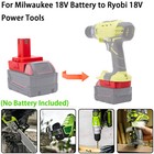 For Milwaukee 18v Li-ion Battery Adapter To For Ryobi 18v Cordless Power Tool Us