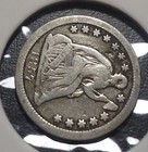Fine  vf 1857 Philadelphia Seated Liberty 5c Silver Half Dime Free Shipping 