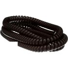 2 Feet Telephone Modular Coiled Handset Cord  black   Rj9  2ft  2 