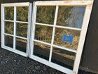 2 - 32 X 27 Antique Vintage Window Sashes Old 6 Pane Frame  1948 Arts   Craft