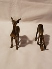 Vtg Brass Deer Pair Buck Doe 4 