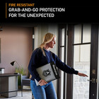 Fire And Water Resistant Portable Bag With Zipper For Money Or Document Storage 