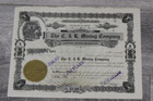Collectors Lot Of 18  Early Mining Company Stock Certificates