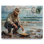 Vintage Nome Alaska Gold Panning Art Print Miners Prospecting Wall Art Decor