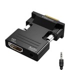 Hdmi Female To Vga Male Converter With Audio Adapter For Pc Laptop Xbox Monitor