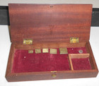 Antique Brass Jewelry Scale With Wood Box Goldsmith Weight Balance 