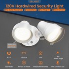 3500lm Led Dusk To Dawn Dual-head Floodlight Outdoor Security Walllamp 30w White