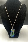 Sterling Silver 925 Dichroic Glass Pendant Necklace Bracelet Jewelry Lot 13 6g