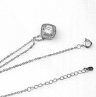 Gorgeous Silver Plated Necklace Pendant Women White Sapphire Wedding Simulated